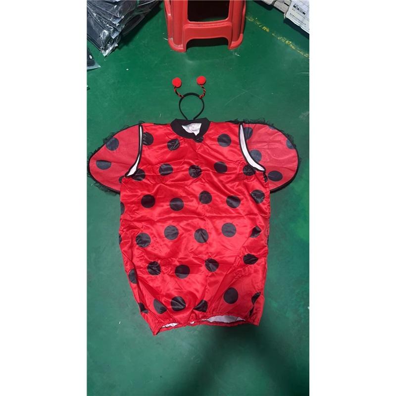 Costume Coccinella di Halloween per Donna Vestito Cosplay Ape con Ali