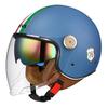 Lightweight Vintage Motorcycle Helmet With Dual Visor Motorbike Riding 3/4 Open Half Helmet Retro Casco Moto 3C & Dot