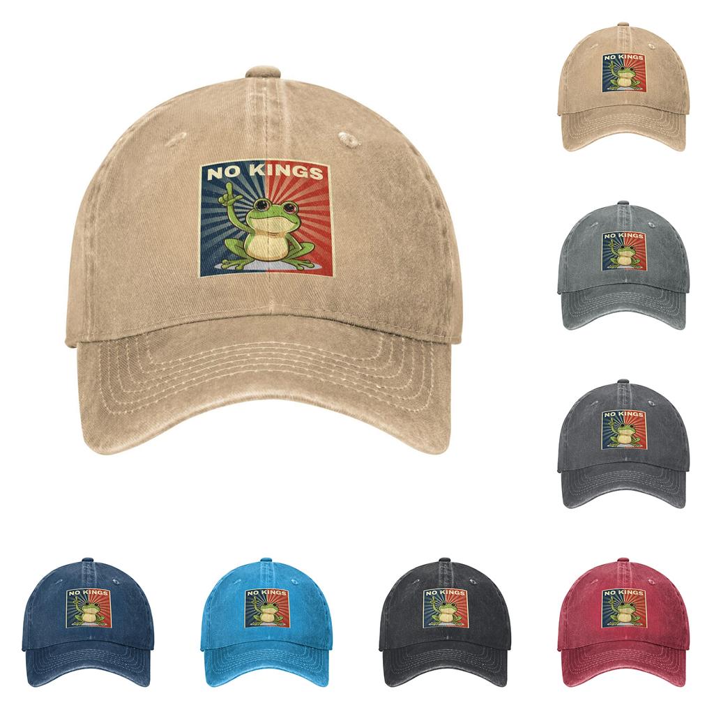 Men's And Women's Washed Cotton Baseball Caps With Printed Distressed Soft Top Denim Hats Vintage Hats