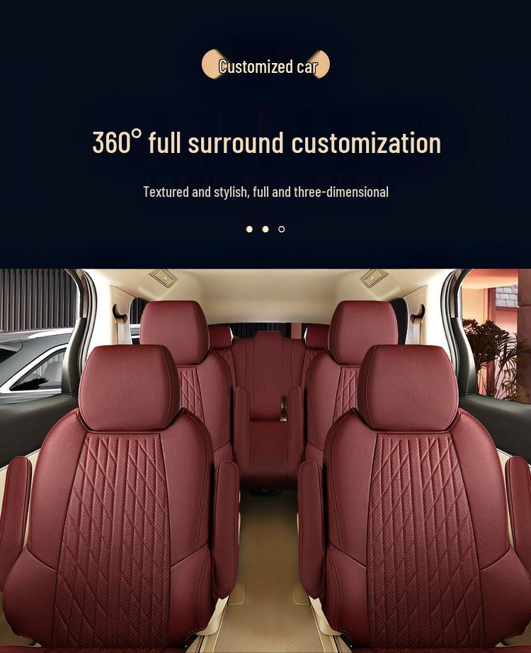 Buick GL8 Leather 7-Seat Full Coverage Car Seat Cushion, All-Season