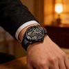 AILANG 8831Luxury Double Tourbillon Mechanical Watch Luminous Moon Phase Dial Automatic Clock Waterproof Bracelet Hollowed Reloj