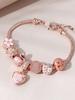 Minimalist And Atmospheric Oil Dripping Rose Heart Bead Bracelet Fashionable Oil Painting Swan Lantern Bead Bracelets