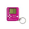 Retro Cube Mini Game Keychain: Handheld Tetris & Tank Game Console