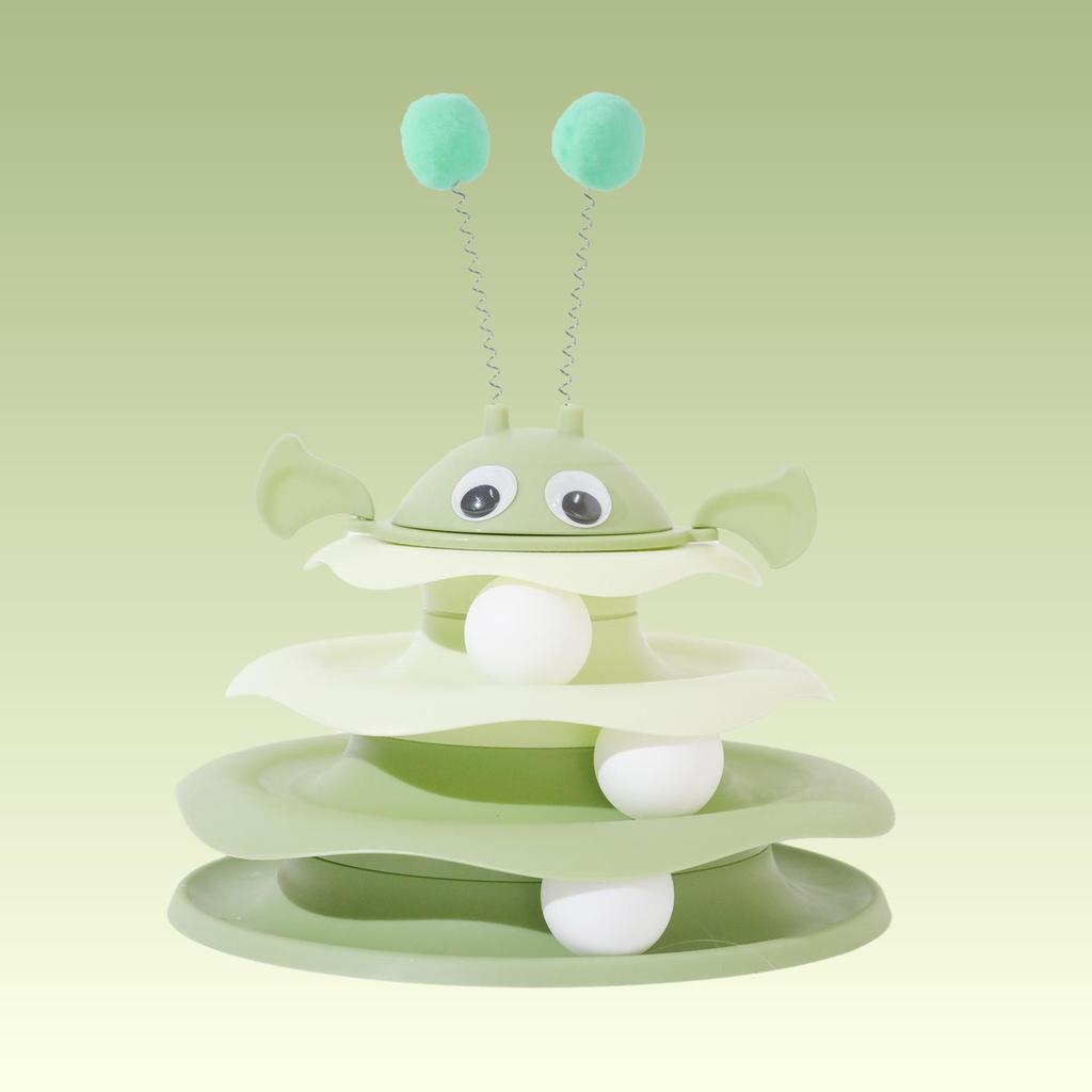Pipi Tao Original Bee Roly-Poly Cat Teaser Toy with Stick