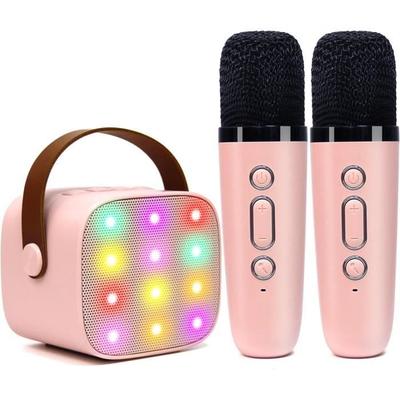 Karaoke Machine - Portable - 2 Wireless Microphones - Bluetooth - Enhanced Sound Effects