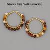 Crystal Earring For Women Boho Jewelry Trendy Natural Stone Pearl Jewellery Bohemian Ear Ring Gold Circle Hoop Earrings