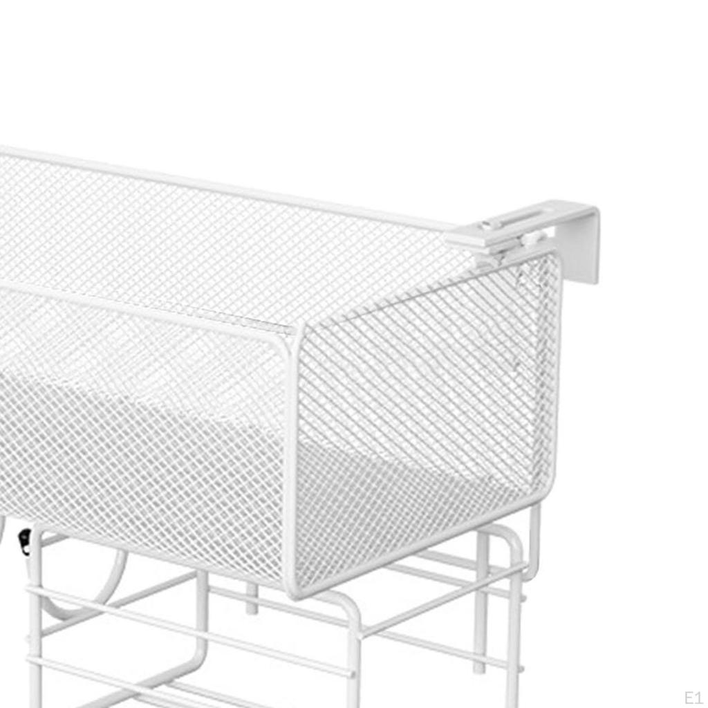 Bedside Hanging Wire Basket Flower Pots Rack Multifunctional Decorative Railing Shelf for