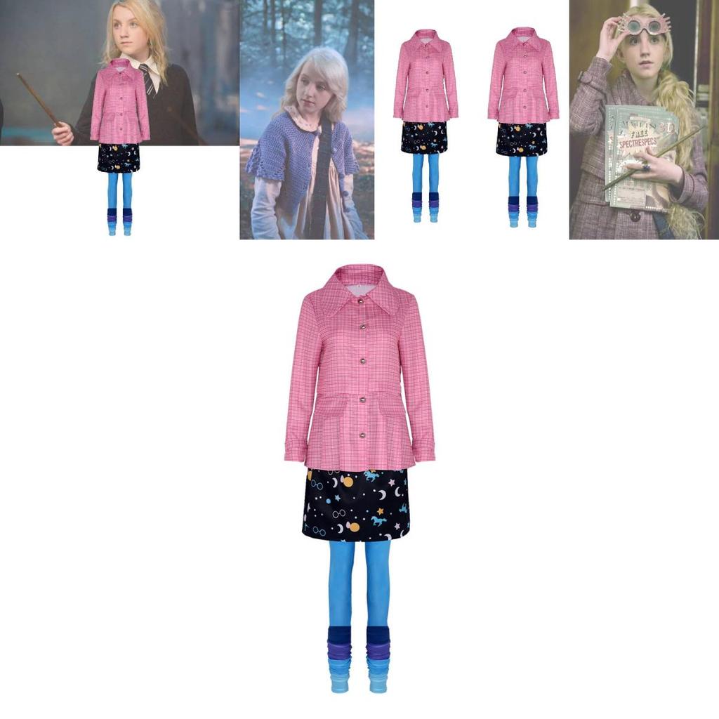 Luna Lovegood Cosplay Costume Set For Halloween Role Play Full Dress