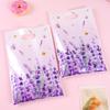 10/20/50pcs Purple Lavender Candy Gift Bags Floral Butterfly Tote Bags for Wedding Birthday Seasonal Spring Party Favor Supplies