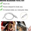 2 PCS Brake Bleeder Hose, One Way Check Valve Tube Bleeding Tool Kit for Motorcycle Clutch, Hydraulic Brake Fluid Bleeder Replacement Hose,