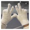 Korean Version of Winter Gloves Imitation Mink Gloves New Solid Color Sweet Ins Plush Warm Gloves Cycling Cold