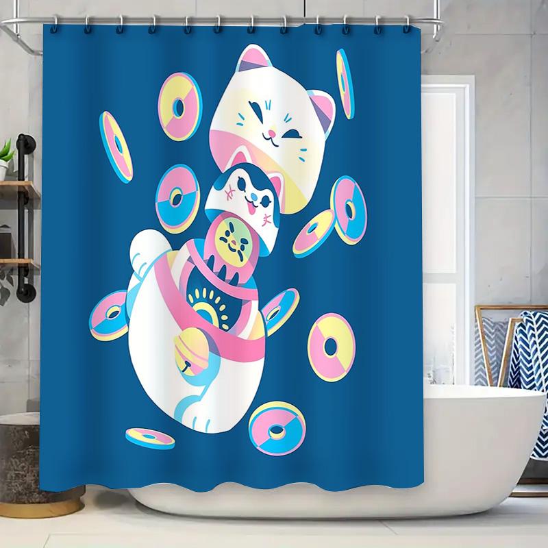 

Anime Shower Curtain Japanese Cartoon Decor Bathroom Set Waterproof Hanging Pictures Home Textile Room Divider W60H190(CM)-1 Pcs