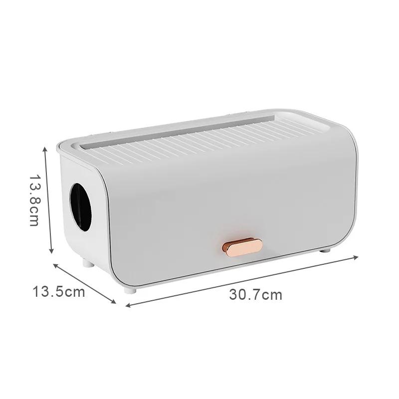 Desktop Cable Storage Box Power Line Storage Case Dustproof Waterproof Charger Socket Organizer Wire Case Cable Winder Organizer