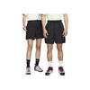 Nike Solid Color Belted Straight-Leg Casual Shorts Unisex Shorts Black CD4137-010