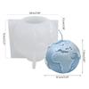 Candle Silicone Mould 3D Moon/Earth Shaped Epoxy Resin Mold for DIY Candle Making Handmade Crafts Home Decoration