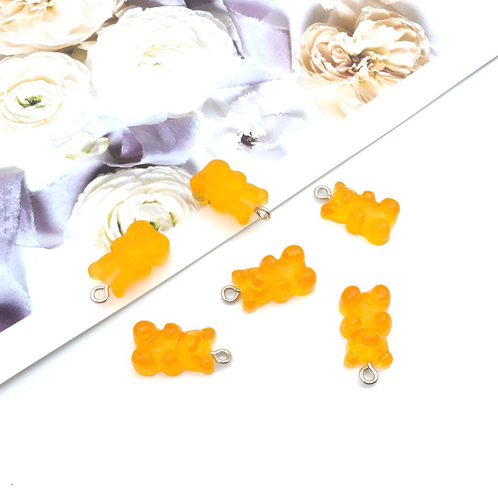 Bear Candy Resin Lollipop Pendant: Mix 32 DIY Jewelry & Toy Accessories Lucky Bag for Kids