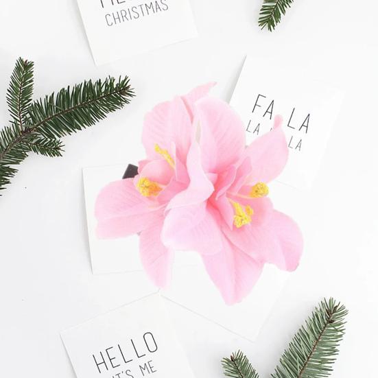 Haarspange, Urlaub am Meer, Orchidee, elegante und charmante Blumenspange, vielseitiges DIY-Accessoire für Mädchen