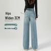 Women's 2025 High-Waisted Wide-Leg Jeans: New Light-Pear Slimming Straight-Leg Summer Style