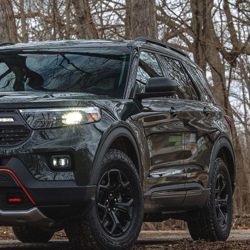 Left Side Mirror Cover Cap Assembly Textured Black For Ford Explorer 2020-2024