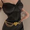 Elegant Heart Waist Chain Women Belly Chain Belt Lady Waist Jewelry Corset Chain