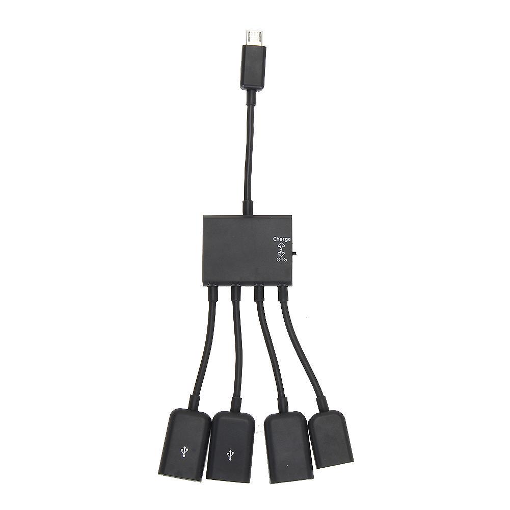 Acasis H032 Tablet PC 1.5A Charging Cable OTG Micro USB HUB 4 Ports USB2.0