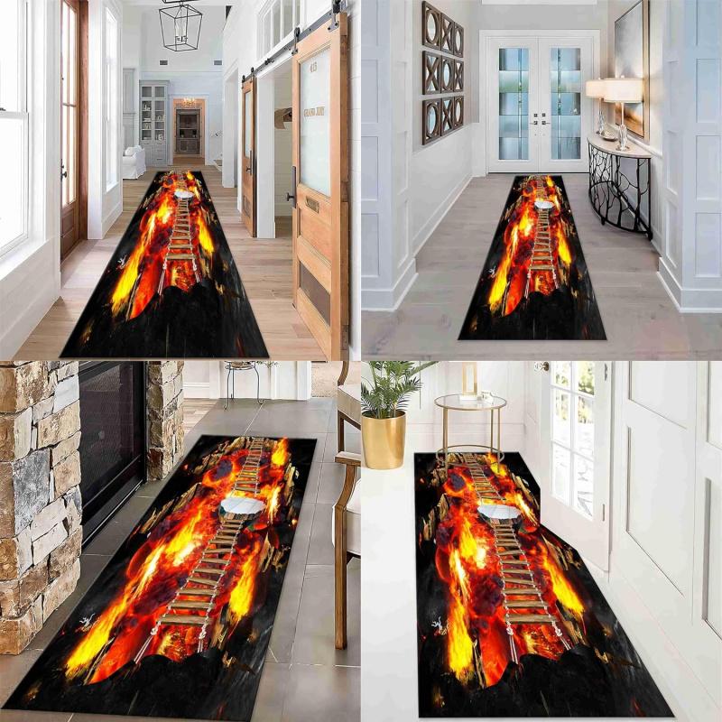 VIKAMA Non-Slip Soft 3D Canyon Rug, Durable Stain Resistant Long Mat, Funny Visual Trap Rug for Indoor & Outdoor Use