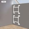 58cm 2-Stufen Weiße Eisenleiter, Wandmontierte Leitern, Montage erforderlich für Wohnmobile, Lofts