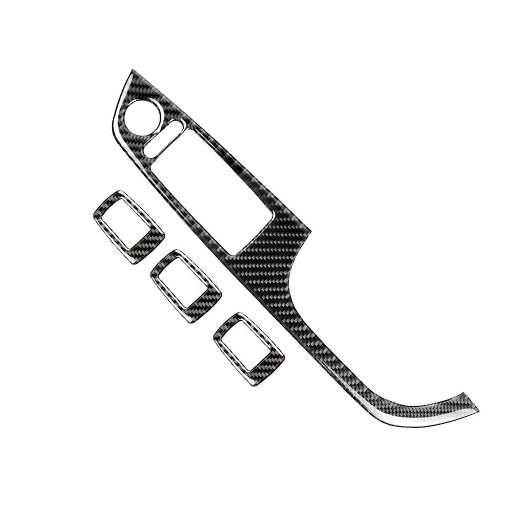 4PCS Car Window Switch Lift Panel Button Frame Cover Trim Decorative Stickers Interior Accessories For BMW E90 3 Series 2005-12