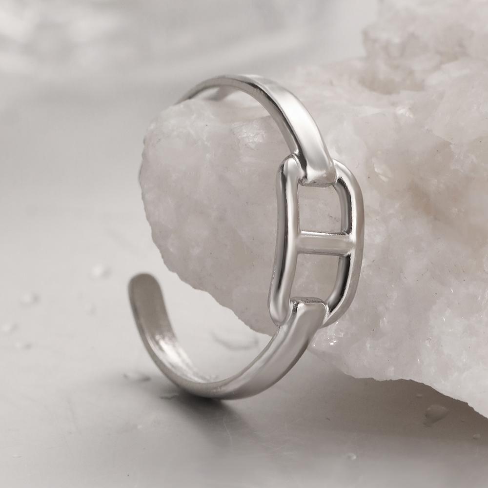 

Кольца из нержавеющей стали Минималистичная корейская мода Полое открытое кольцо Темпераментное тонкое кольцо для женщин Циркон Подарки лучшему другу Новинка