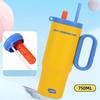 1Pcs 750Ml Large Capacity Coffee Cup Portable Water Cup With Straw 316 Stainless Steel Insulated Cup Cold &  Retention