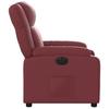 Electric Recliner Chair Wine Red Faux Leather
