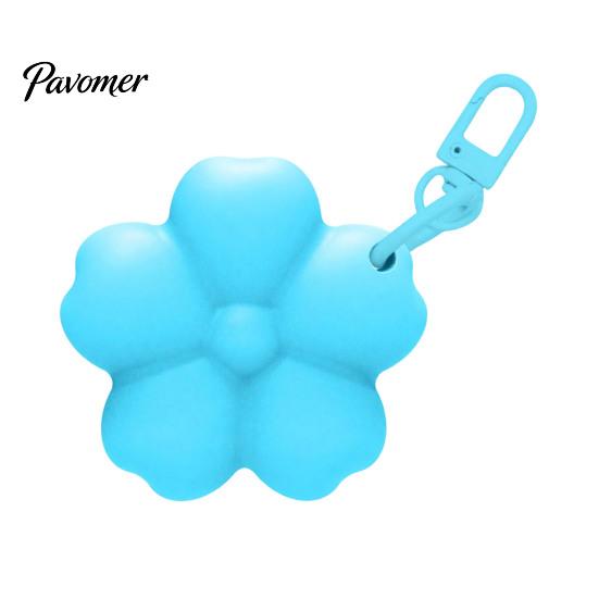 Lip Balm Holder Keychain Silicone Flower Lipstick Keychain, Portable Carrier for Bag Accessory Backpack Handbag, Travel Gloss Women