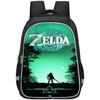 Ruime rugzak met Zelda-thema voor kinderen, lichtgewicht en ergonomische schooltas