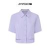 JOY SPEAKER Women's Short Sleeve Button-Up Shirt