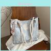 Silk Scarf Style Floral Nylon Bag With Magnetic Closure For Daily Use Women