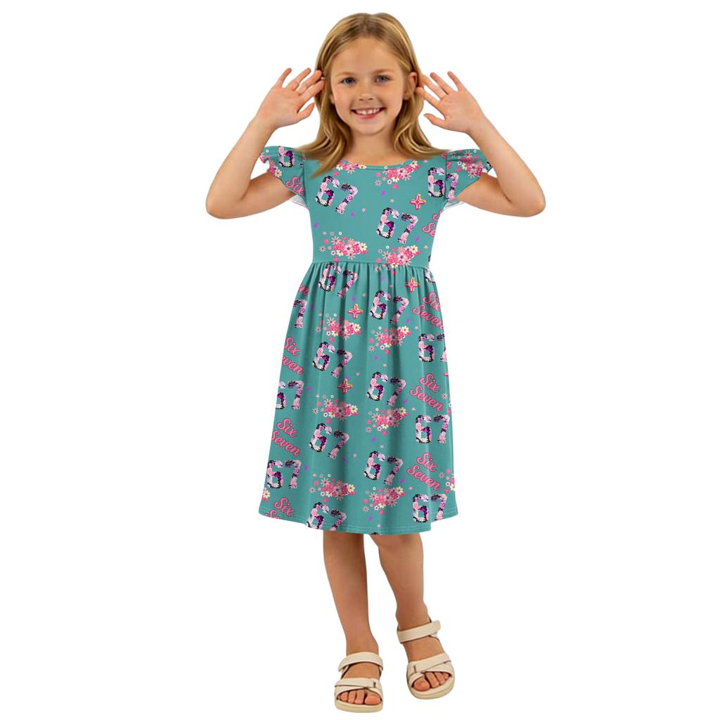 Children's Fashion Casual Flying Sleeve Dress