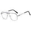 Oversized Square Glasses AntiBlueLight Reading Glasses Metal Frame Glasses Flat Light Prescription Glasses TransparentEyeglasses
