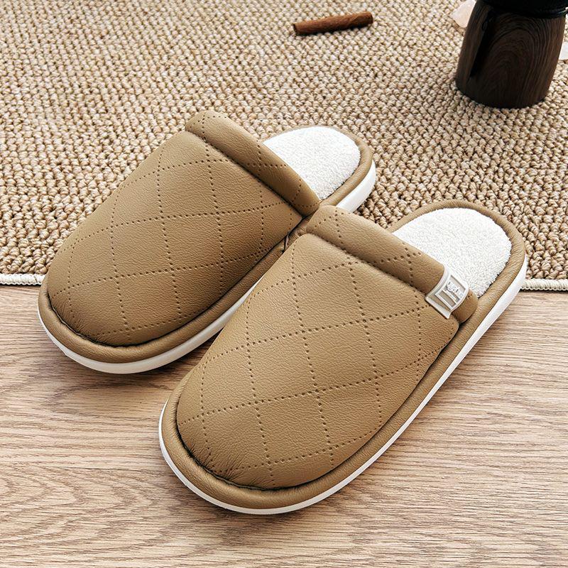 

Высококачественные водонепроницаемые нескользящие хлопковые тапочки для мужчин и женщин - Теплая, утолщенная домашняя обувь для осени и зимы 36/37 (fits 35/36)