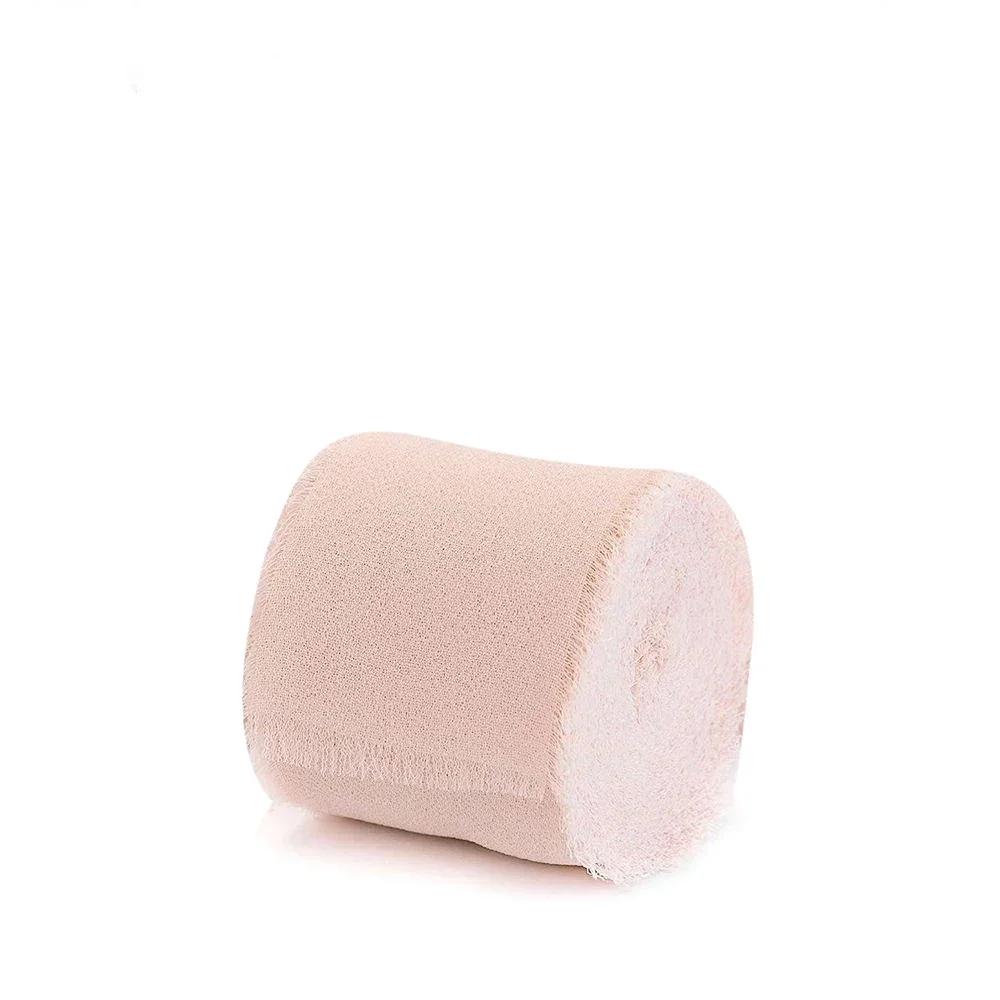 

5 м атласная шифоновая шелковая лента с бахромой ручной работы для упаковки свадебных приглашений, букетов, украшений для вечеринок по случаю дня рождения, подарков 4CMX5M