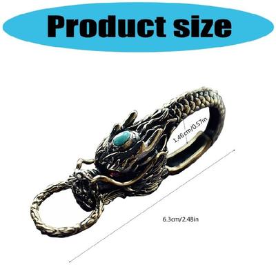 Compact Dragon Themed Keychain Pendant With Ergonomic Shape Ideal For Key Organization And Car Interior Decoration