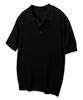 ALVINCLO [Deluxe] Vertical Ribbed Collar Short Sleeve Knit Dlx2914 (3 Colors)