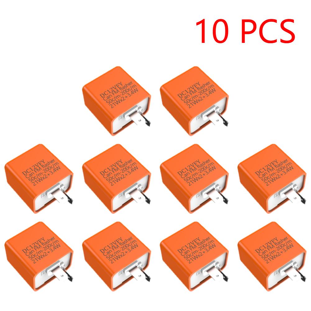2Pin Motorcycle LED Flasher Relay Adjustable Frequency of Turn Signal Blinker Indicator Flasher Relays Moto Accessories 1-20PCS