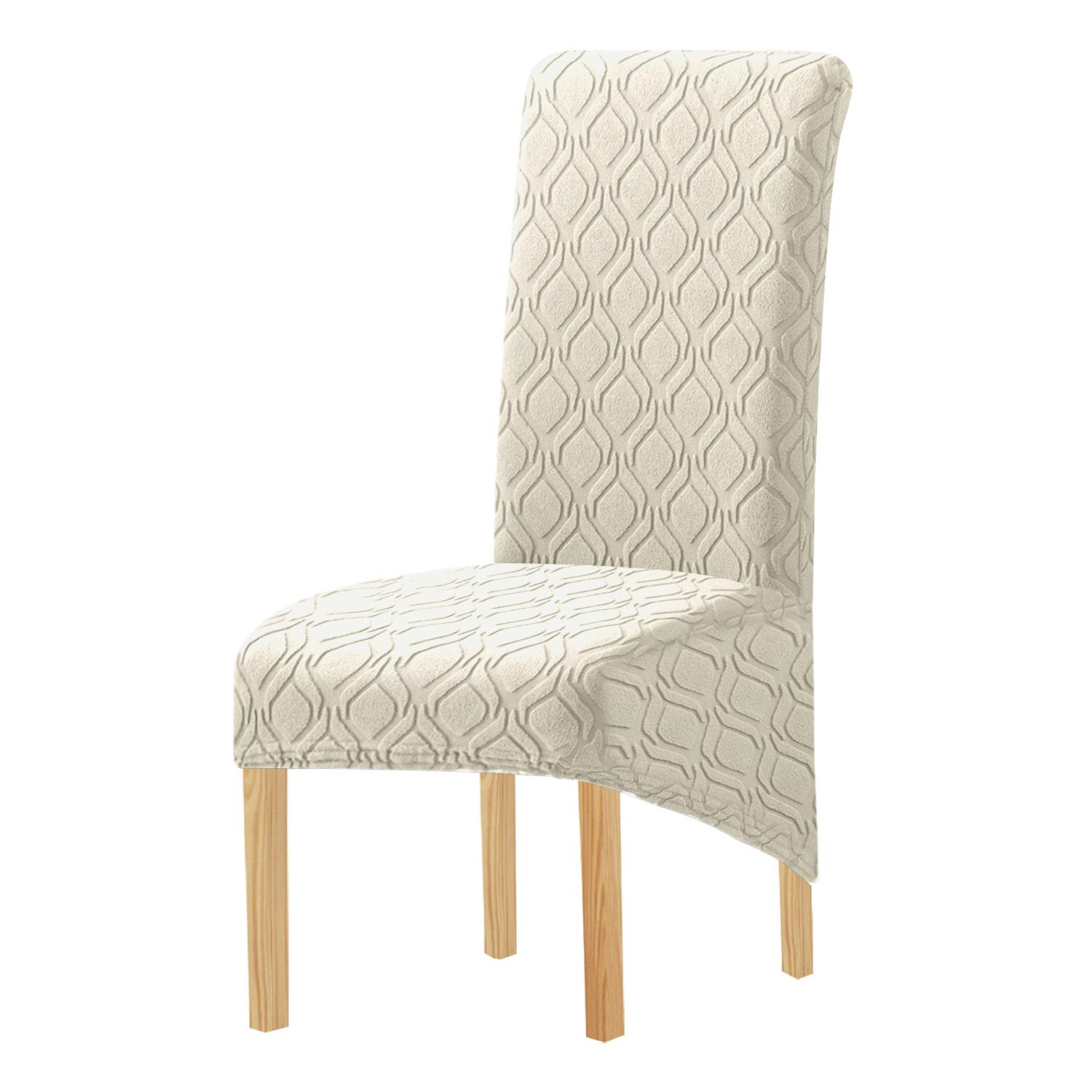 

Home Space-saving Round Jacquard Knitted Stretchy Chair Case Hotel High Back Chair Best Cover Cleaning Dust Resist Cover 55*38cm