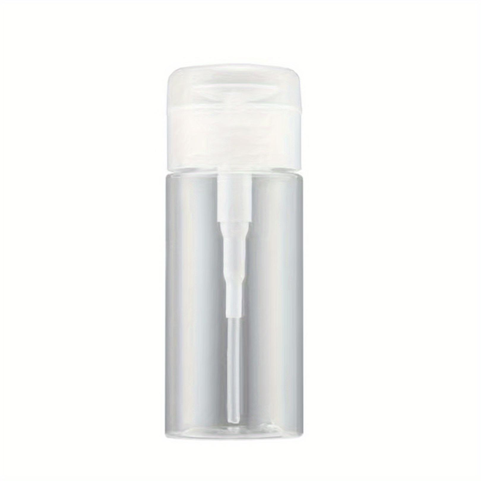 

1pc 150ml Pump Dispenser Bottle, Transparent Cosmetic Container Push Down Liquid Dispenser Pump Bottle with Flip Cover білий