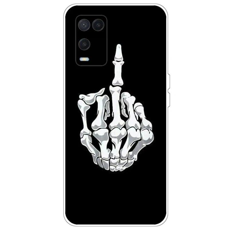 OPPO A54 Case telefonhoz Hátlap OPPO A54 5G 4G Case CPH2239 CPH2195 OPPOA54 A 54 Bumper Silicon Soft Funda fekete tpu tokhoz