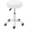 Cosmetic stool on wheels up to 120 kg como - white