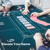SLOWPLAY Nash Poker Mat Texas 240x120cm Art Deco Print Portable Playmat Smooth Touch Noise Reduction Includes Overflowing Carrying Bag Hold'em