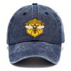 Berretto da Baseball Lavato Stampato Retro Vecchio Berretto con Visiera Cappellino da Padre Europeo e Americano Berretto da Baseball da Uomo