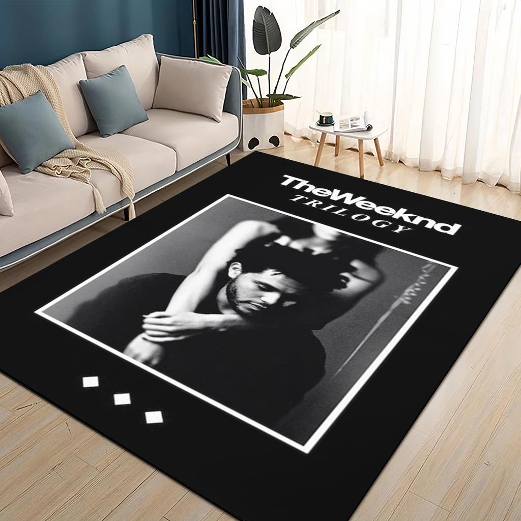 3D The Weeknd X.O R&B Singer Carpet Rug for Living Room Bedroom Home Sofa Decoration,kids Play Non-slip Floor Mat Christmas Gift