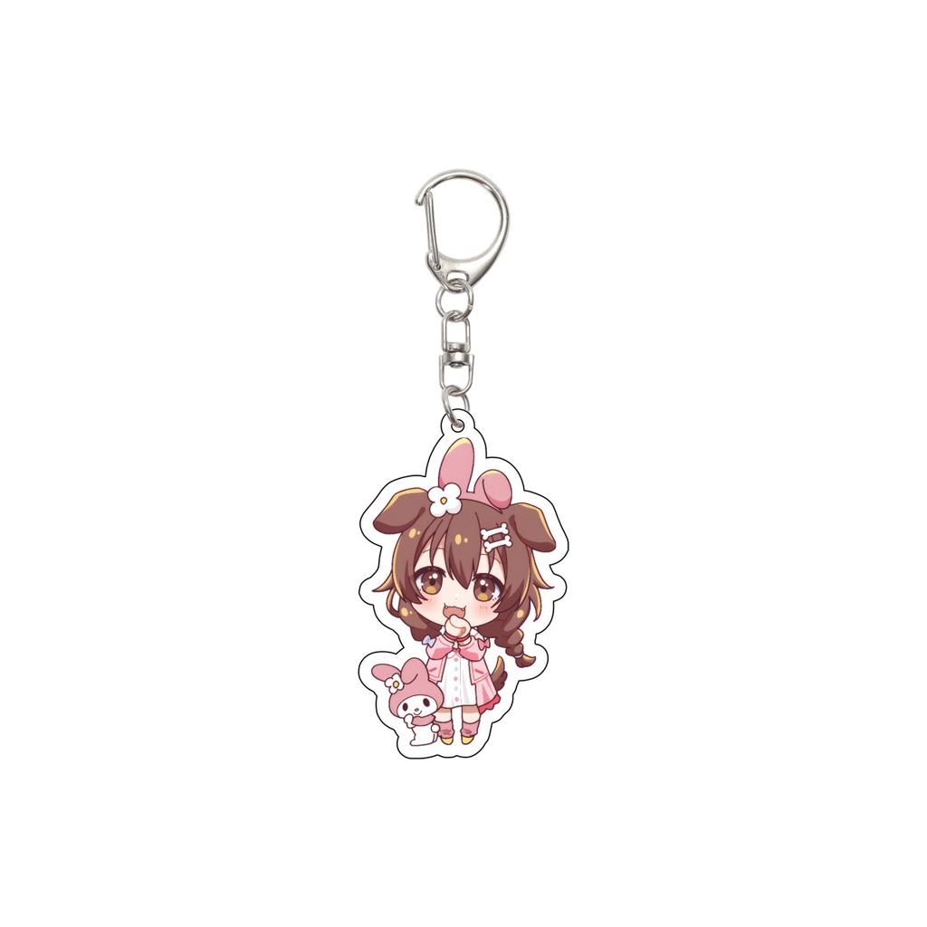 55MM Anime Hololive Keychain Hoshimati Suisei/Natsuiro Matsuri/Akai Haato Key Chain Acrylic Model Plate Christmas Gifts